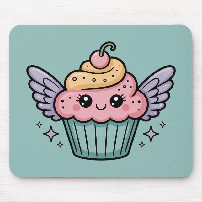  Kawaii Cupcake Mouse Pad (Front)