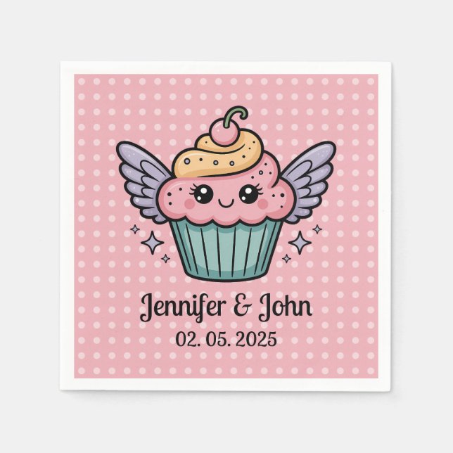 Kawaii Cupcake Napkin (Front)