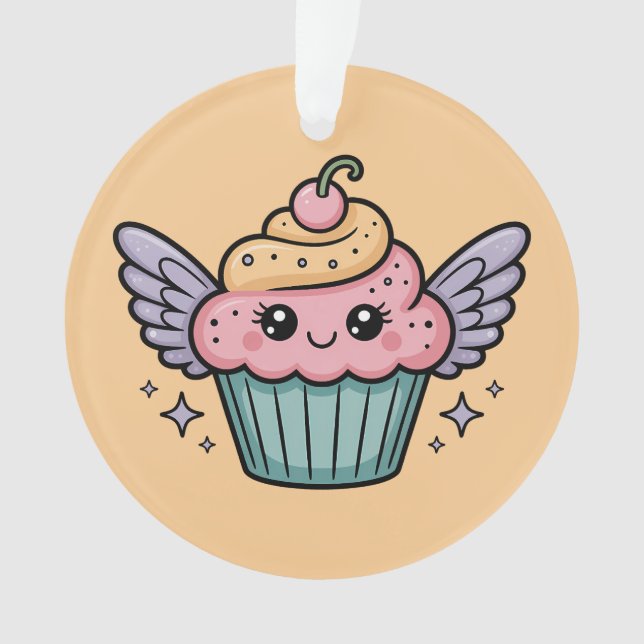  Kawaii Cupcake Ornament (Front)