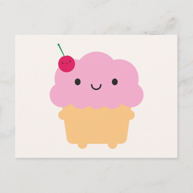 Kawaii Cupcake Postcard (Front)