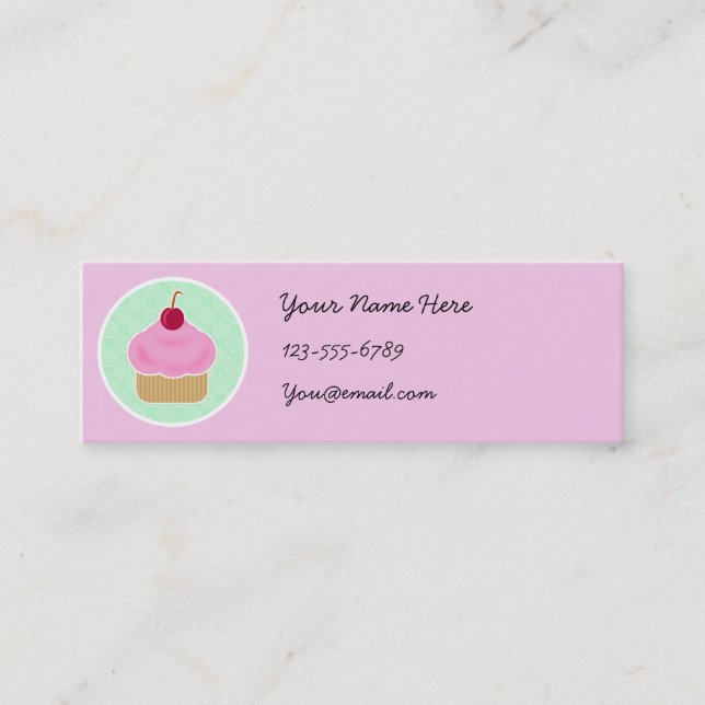 Kawaii Cupcake Skinny Profile Cards (Front)