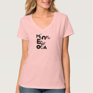 Kawaii Cute Adorable Minnesota State Typography T-Shirt