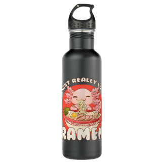 Kawaii Cute Anime axolotl Otaku Japanese Ramen Noo 710 Ml Water Bottle