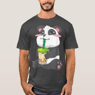 Kawaii Cute Anime Panda Boba Bubble Tea Otaku Men T-Shirt