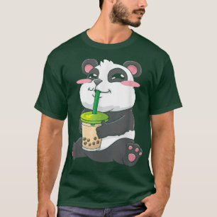Kawaii Cute Anime Panda Boba Bubble Tea Otaku Men T-Shirt