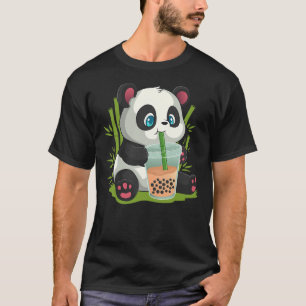 Kawaii Cute Anime Panda Otaku Japanese Bubble Boba T-Shirt