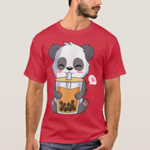 Kawaii Cute Anime Panda Otaku Japanese Bubble Boba T-Shirt