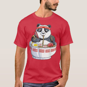 Kawaii Cute Anime Panda Otaku Japanese Ramen Noodl T-Shirt