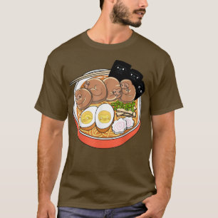 Kawaii Cute Anime Sloth Otaku Japanese Ramen Noodl T-Shirt