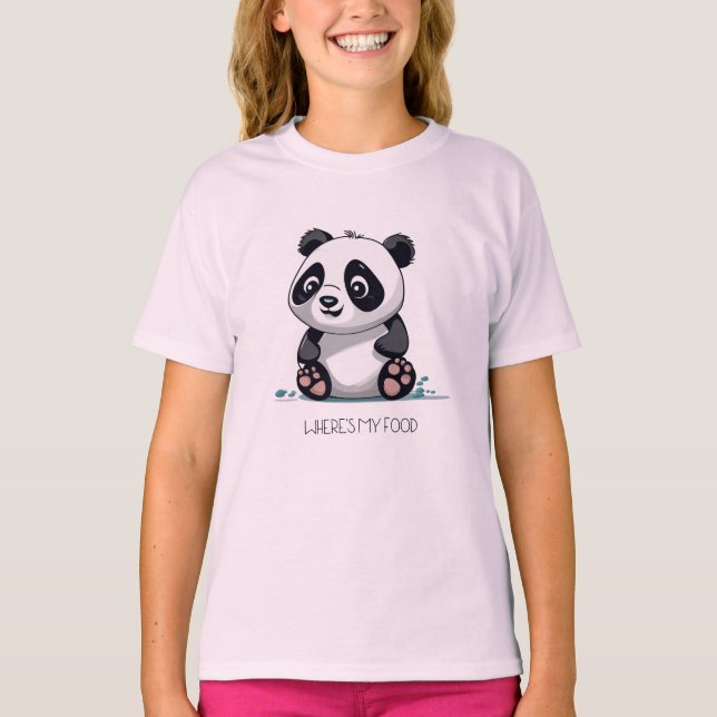 Kawaii Cute Baby Panda Design  T-Shirt (Front)