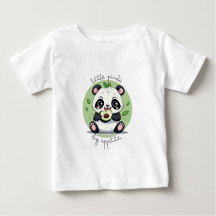 Kawaii Cute Baby Panda Eating Avocado Baby T-Shirt