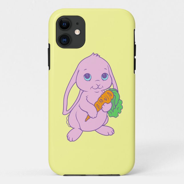 Kawaii Cute Cartoon Bunny Rabbit Carrot Case-Mate iPhone Case (Back)