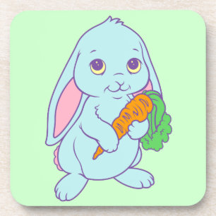 Kawaii Cute Cartoon Bunny Rabbit Carrot Coaster