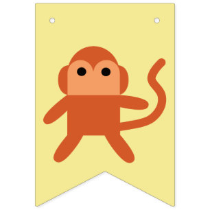 Kawaii Cute Cheeky Monkey Bunting