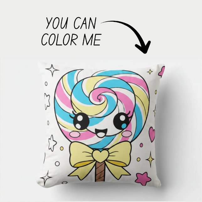 Kawaii Cute Colouring Book Pillow (Creator Uploaded)