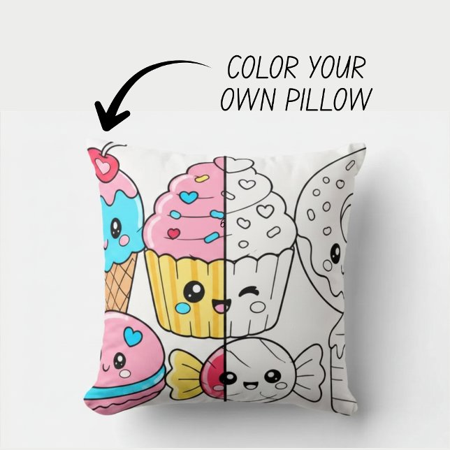 Kawaii Cute Colouring Book Pillow (Creator Uploaded)