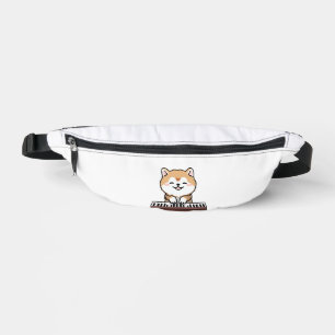 Kawaii Cute Dog Playing Piano Keyboard Bum Bags