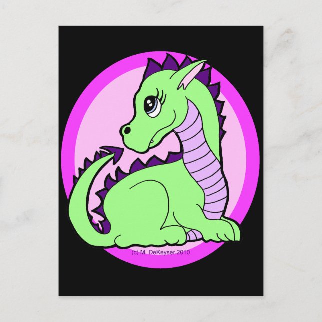 Kawaii Cute Dragon Postcard (Front)
