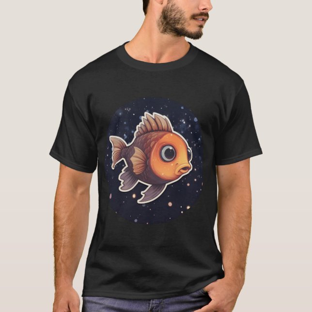 Kawaii Cute Fish Good Night T-Shirt (Front)