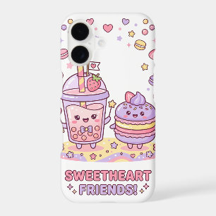 Kawaii cute food character phone case design, 