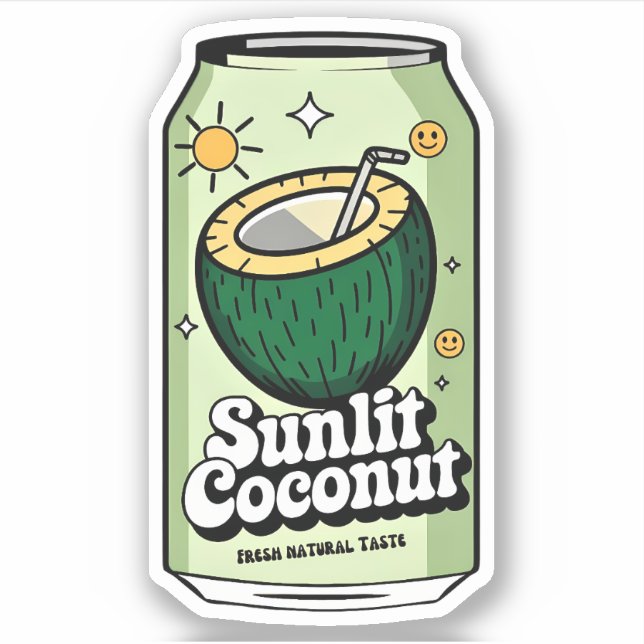 Kawaii Cute Fun Fruity Coconut Juice Drink (Front)