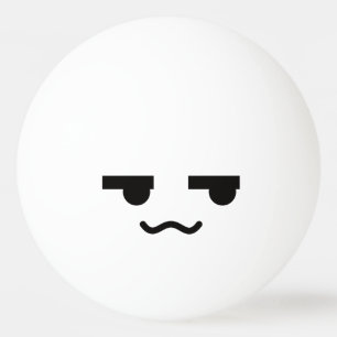 Kawaii Cute Funny Face. Emoji. Emoticon. Ping Pong Ball