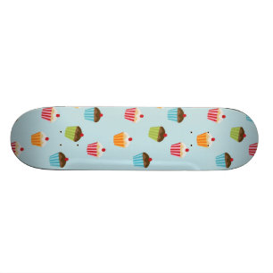 Kawaii cute girly cupcake cupcakes foodie pattern skateboard