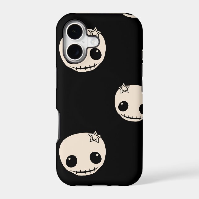 Kawaii cute goth girly skull emo skulls pattern (Back)