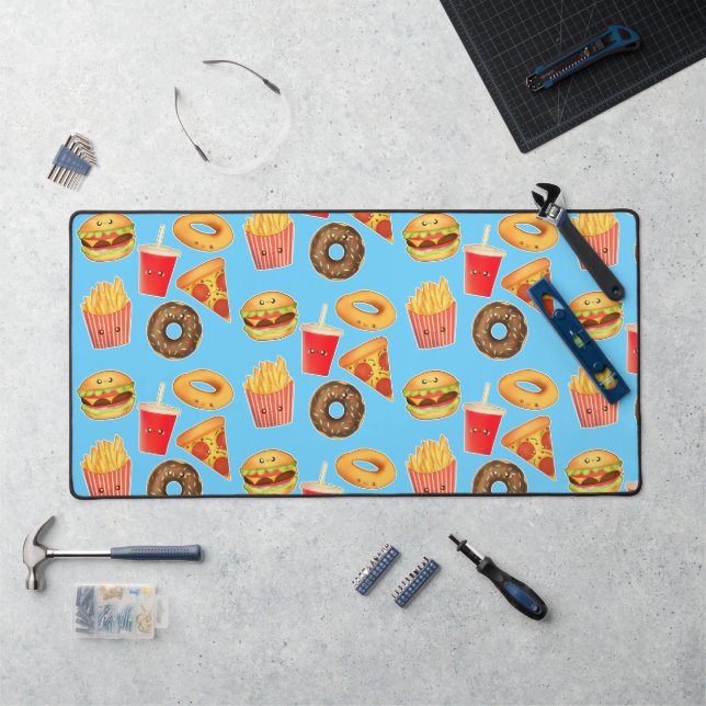 Kawaii Cute Junk Food  Desk Mat (Workstation)