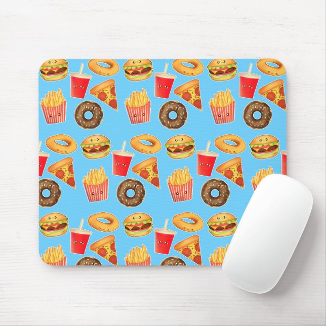 Kawaii Cute Junk Food  Mouse Pad (With Mouse)