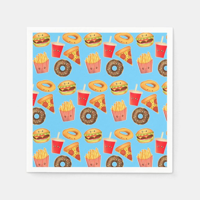 Kawaii Cute Junk Food  Napkin (Front)