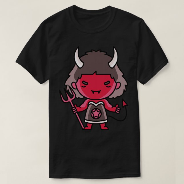 Kawaii Cute Little She Devil T-Shirt (Design Front)
