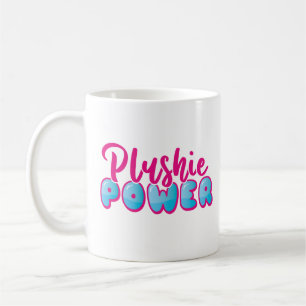 Kawaii Cute Pink Blue Plushie Power Coffee Mug