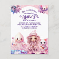 Kawaii Cute Pink Halloween Birthday