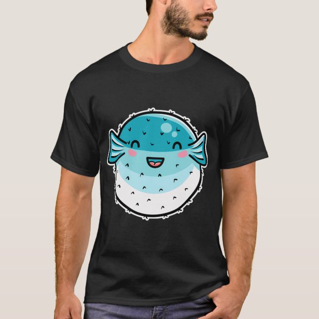 Kawaii Cute Puffer Fish T-Shirt (Front)