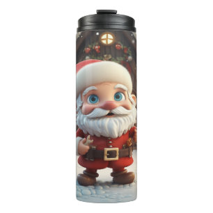 Kawaii Cute Santa Thermal Tumbler