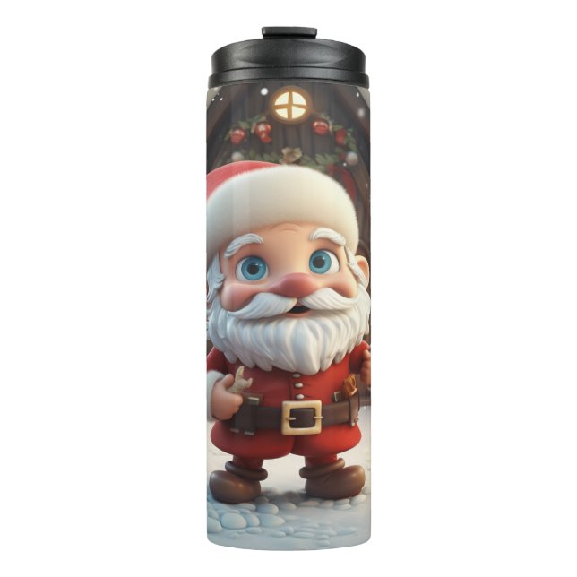 Kawaii Cute Santa Thermal Tumbler (Front)