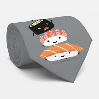 Kawaii Cute Sashimi Sushi Characters | Sushi Chef Tie