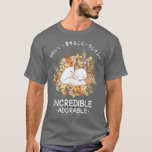 Kawaii Cute Sleeping Fo Japanese Incredible Ador T-Shirt