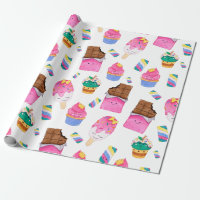 Kawaii Cute Watercolor Pastel Candy Sweets Kids