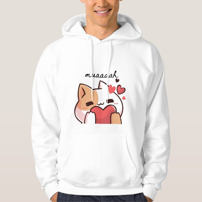Kawaii Cutie Cat  Hoodie (Front)