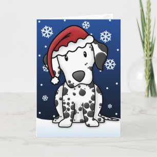 Kawaii Dalmatian Christmas Card