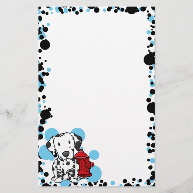 Kawaii Dalmatian Stationery (Unlined) (Front)