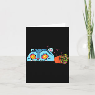 Kawaii Demon Cat Funny Anime Otaku Japanese  Card