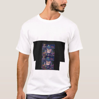Kawaii Dev Cat Programmer T-Shirt | Cute Coding Ca