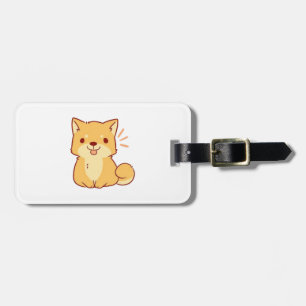 Kawaii dog Shiba   Luggage Tag