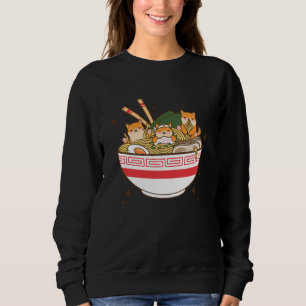Kawaii dogs eating Ramen Sweatshirt