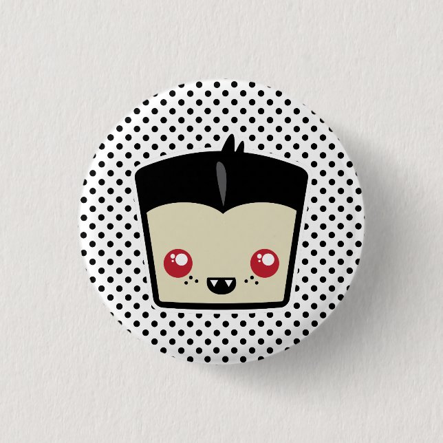 Kawaii Dracula Button (Front)