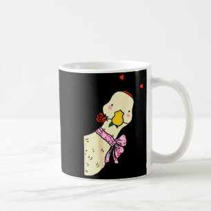 Kawaii Duck Rose Heart Bow Valentine Day Cute Anim Coffee Mug