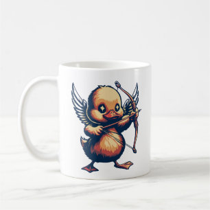 Kawaii Duckling Cupid "Love Is in the Air" Coffee Mug